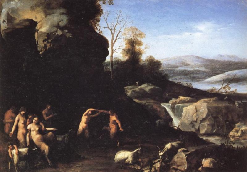 POELENBURGH, Cornelis van The Dance of the Satyrs France oil painting art